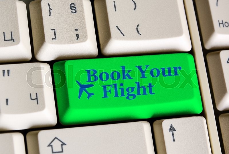 Book Your Flight on computer keyboard ... | Stock image | Colourbox