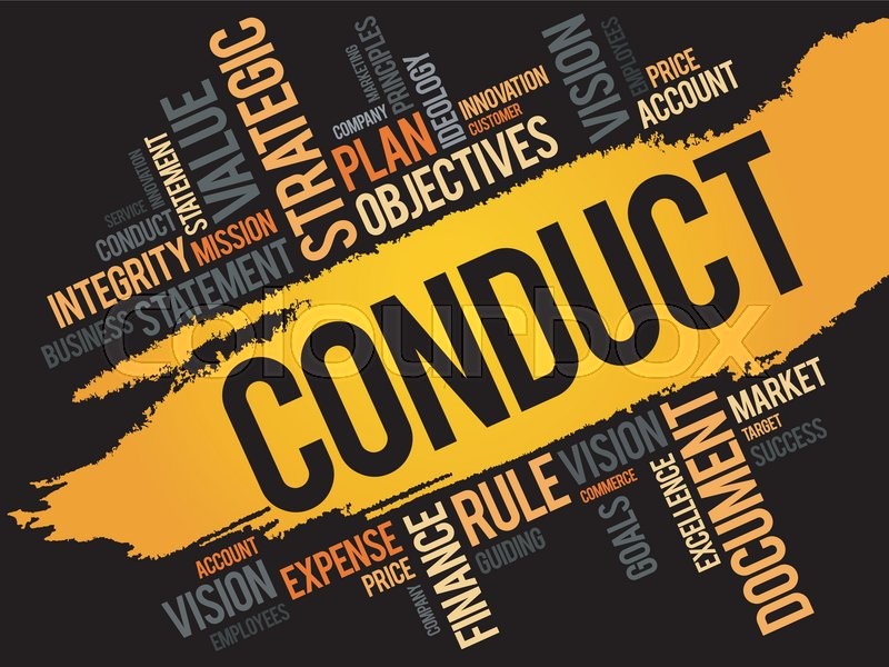 Conduct Word Cloud Business Concept Stock Vector Colourbox