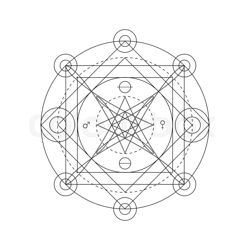 mystical geometry symbol linear