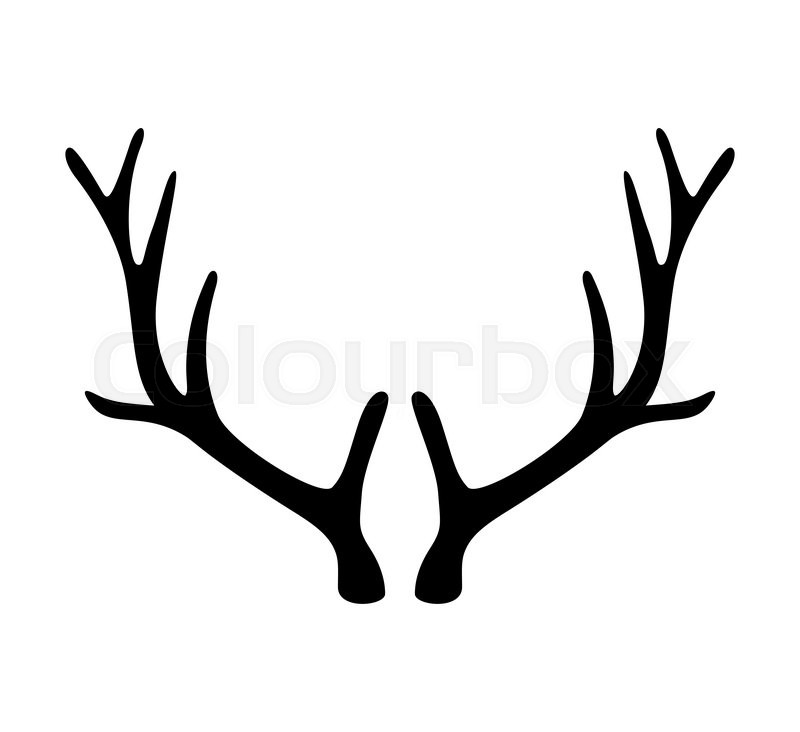 Deer antlers. Horns icon isolated on | Stock vector | Colourbox