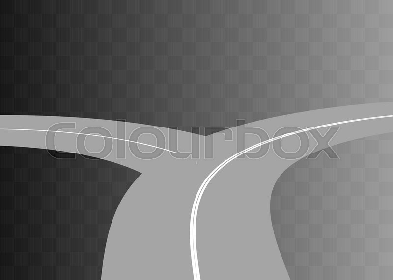 Vector Curved road with white | Stock vector | Colourbox