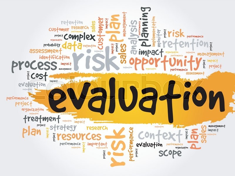 Evaluation word cloud, business Stock vector Colourbox