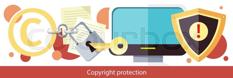 Copyright protection design flat. ... | Stock vector | Colourbox