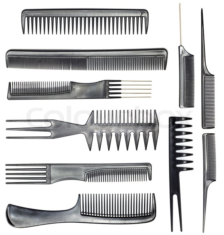Collection of combs Stock image Colourbox