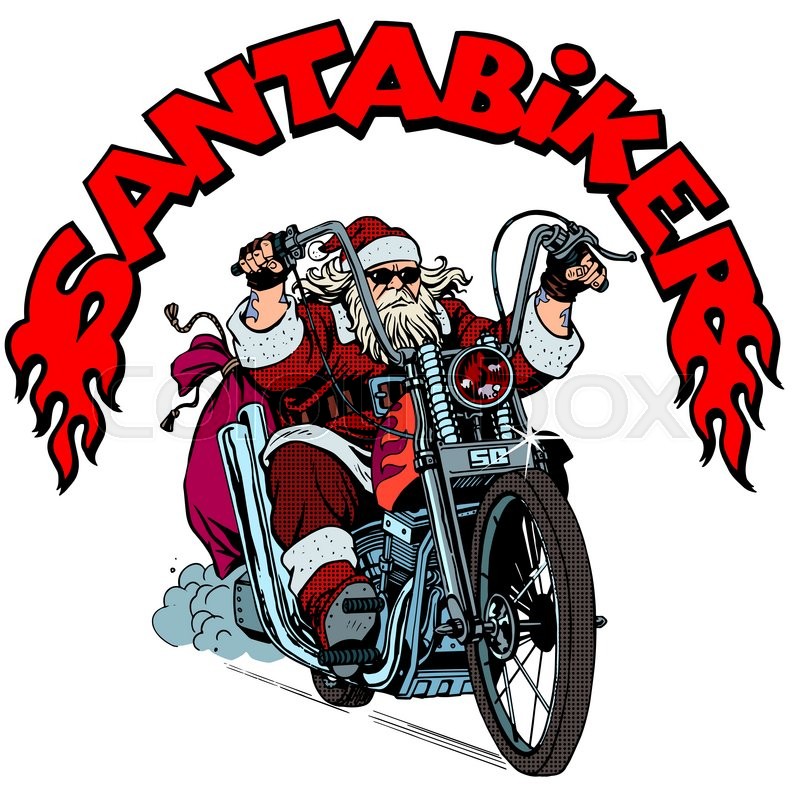 santa claus biker motorcycle christmas gifts pop art retro style stock photo colourbox - Biker Christmas santa claus biker motorcycle christmas gifts pop art retro style stock photo colourbox - Biker Christmas