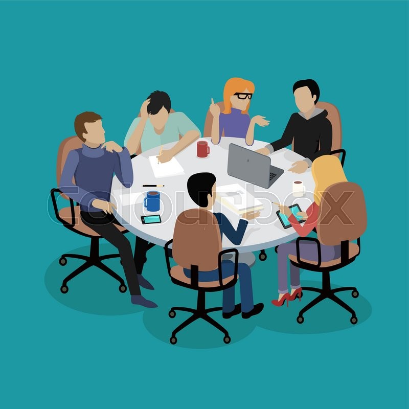 Meeting And Discussion Briefing Stock Vector Colourbox