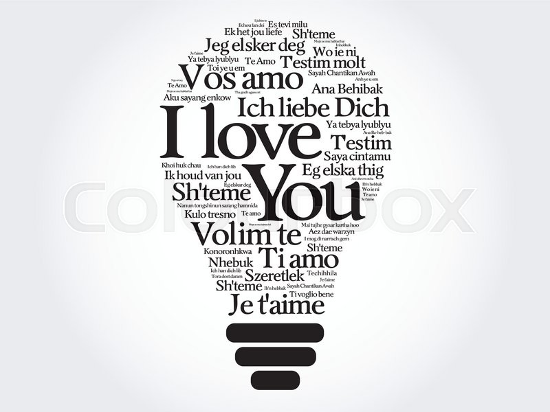 Love Bulb With Words I Love You In All Languages Of The World Word Cloud Stock Vector Colourbox Love Bulb With Words I Love You In All Languages Of The World Word Cloud Stock Vector Colourbox