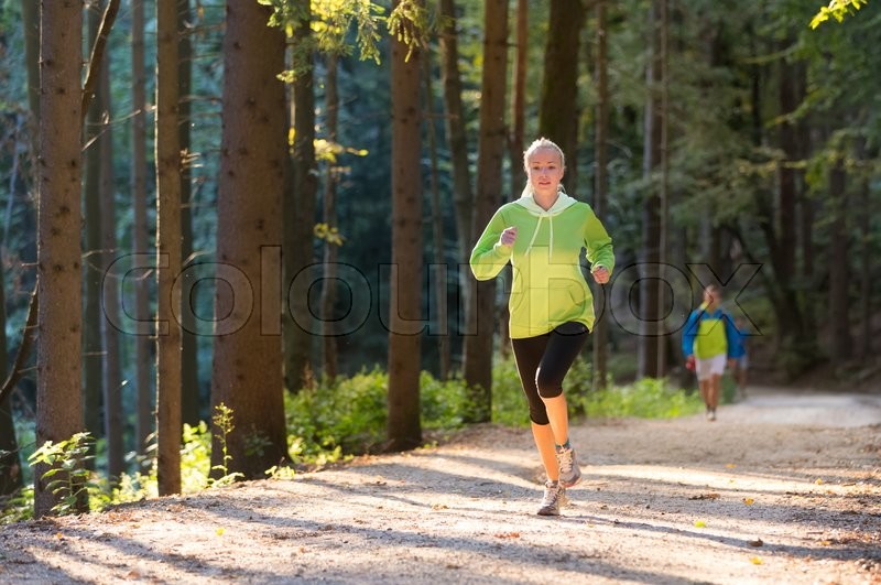 runner in forest