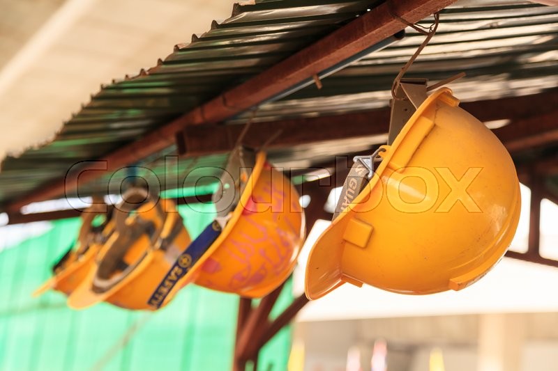 Construction helmets Stock image Colourbox