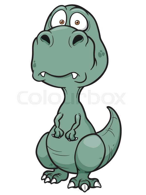 Dinosaurier, süß, weiß | Vektorgrafik | Colourbox