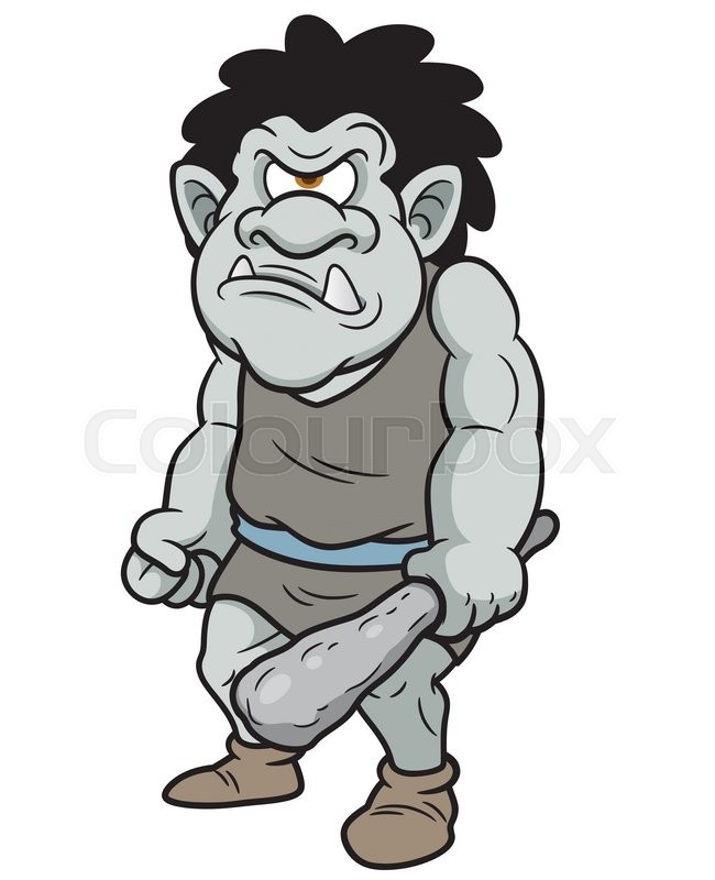 Vector illustration of a giant monster ... | Stock vector | Colourbox