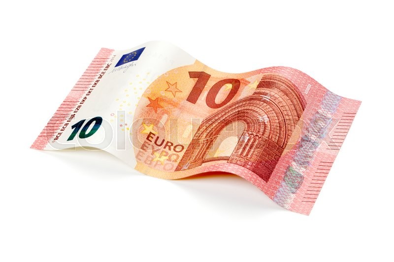 10 euro bill introduced in 2014 isolated | Stock Bild | Colourbox