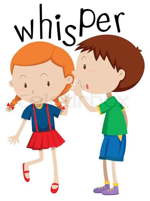 Boy whispering to the girl Stock vector Colourbox