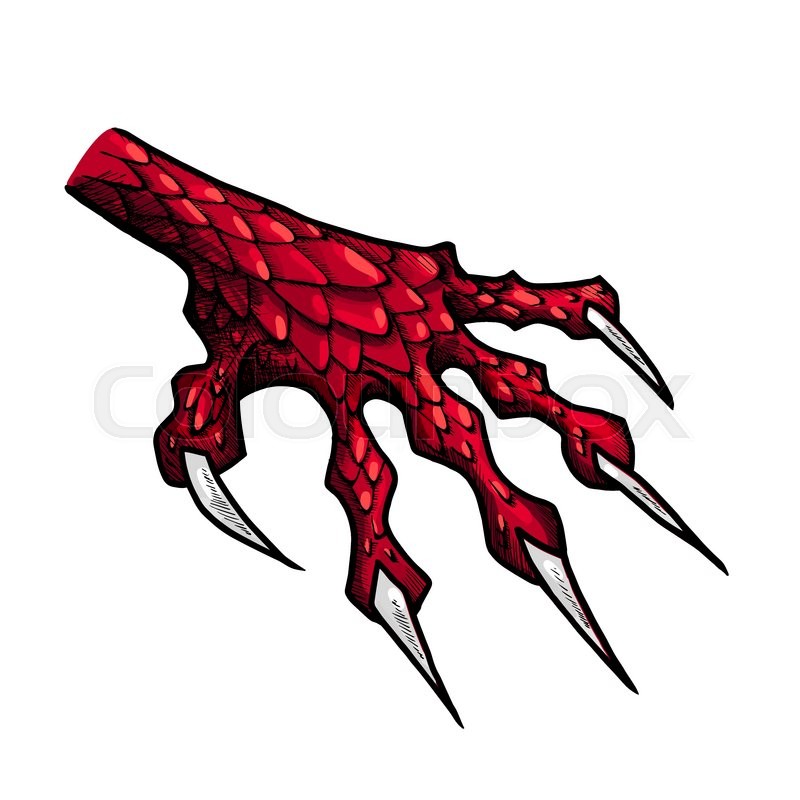 Combien De Pattes A Un Dragon Dragon or monster paw with claws. Wild | Stock vector | Colourbox