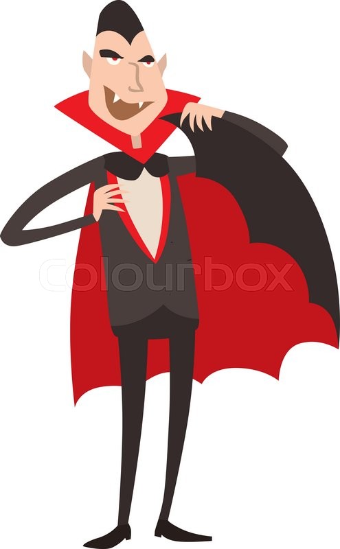 Cartoon Dracula Vector Charming Stock Vector Colourbox