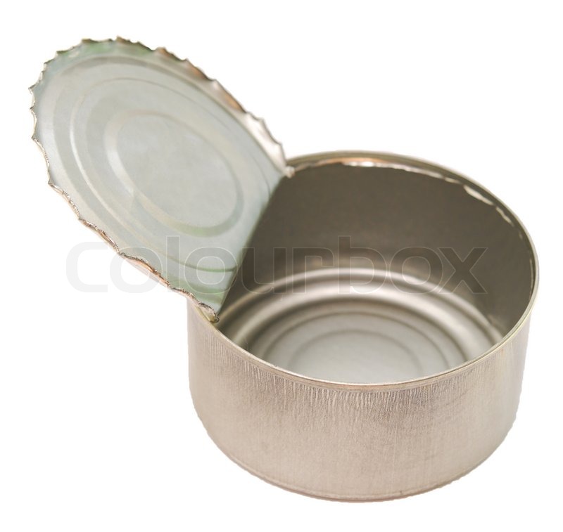 Offene Dose isoliert auf weiß | Stock Bild | Colourbox
