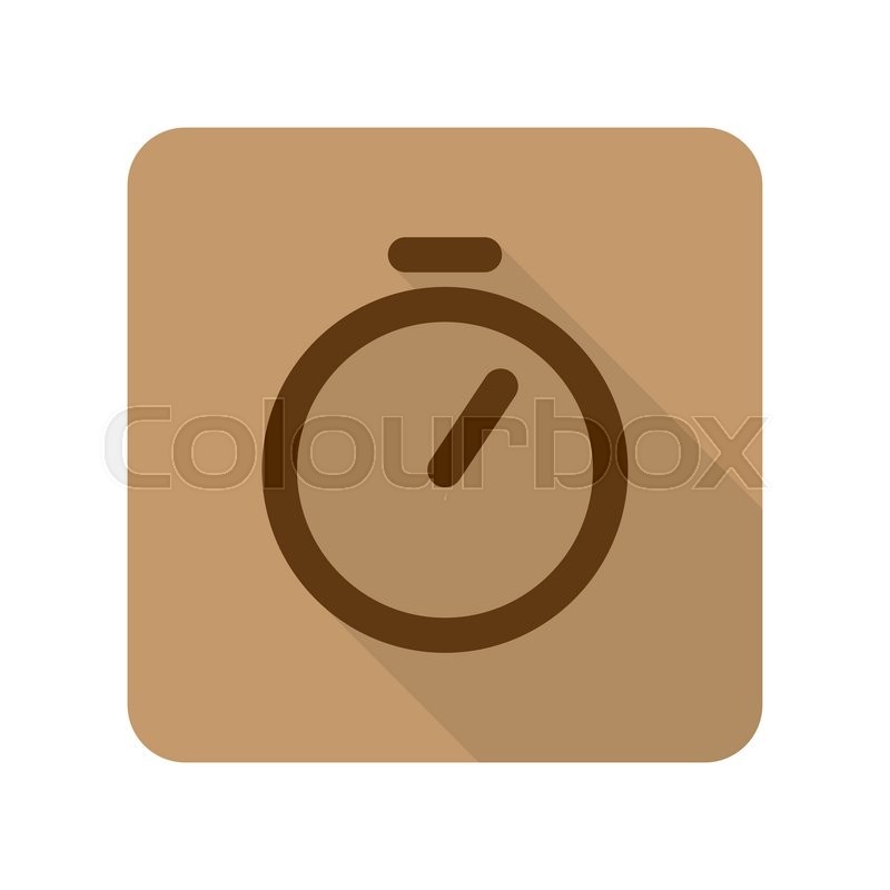 Flat style Timer web app icon on light ... | Stock vector | Colourbox