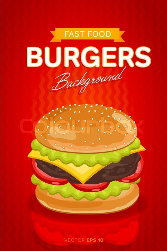 Cheeseburger Banner Design Template Stock Vector Colourbox