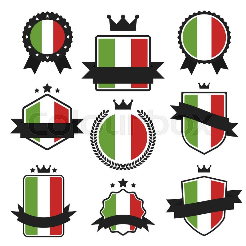 World Flags Series Italy Flag On Stock Vector Colourbox