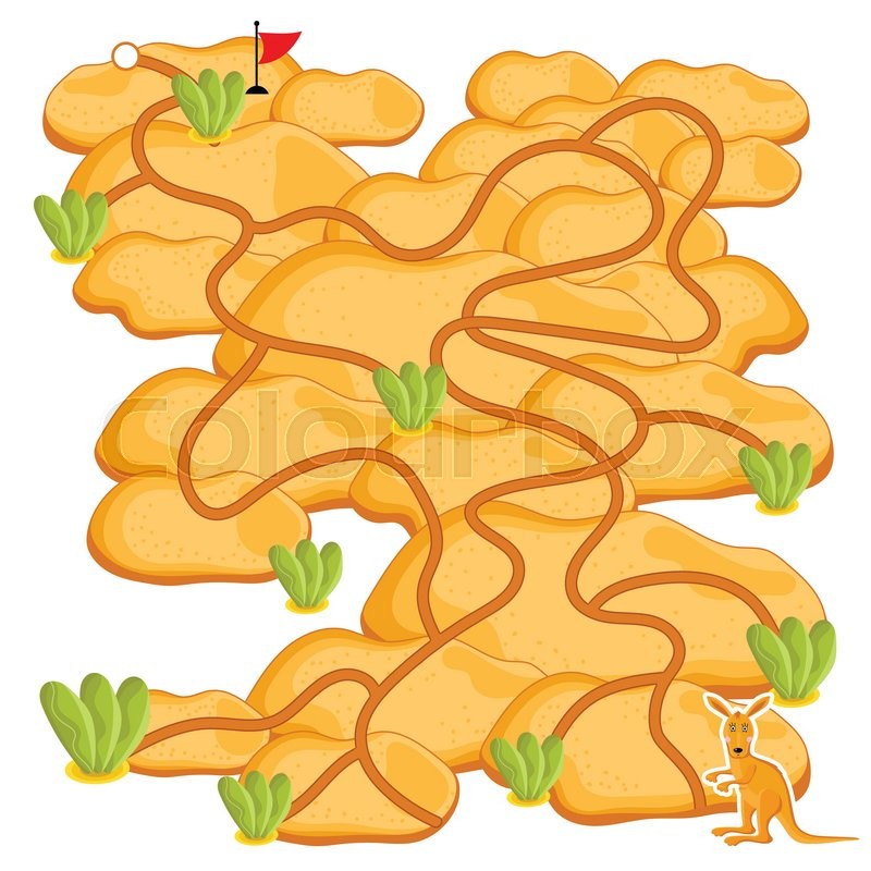 Maze Vector Maze Game Cartoon Maze Stock Vector Colourbox