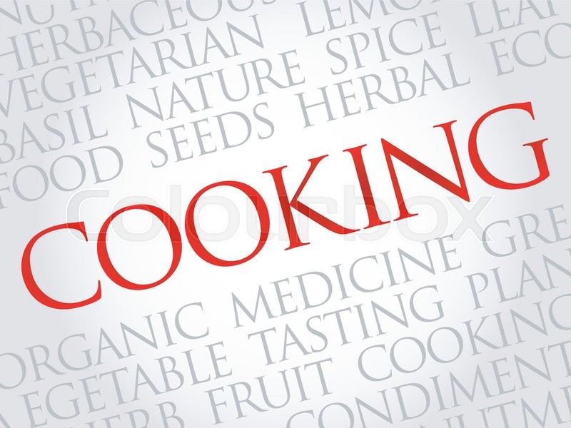 Cooking word cloud, health concept Stock vector Colourbox