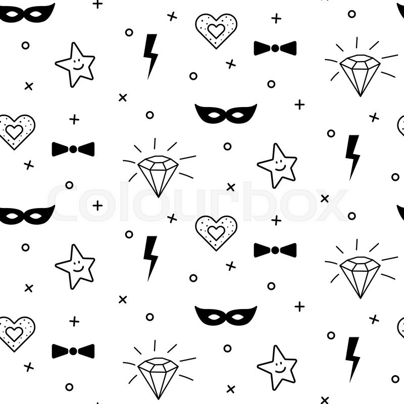 Baby black and white pattern seamless ... | Stock vector | Colourbox