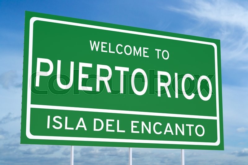 to Puerto Rico state concept on Stock image Colourbox