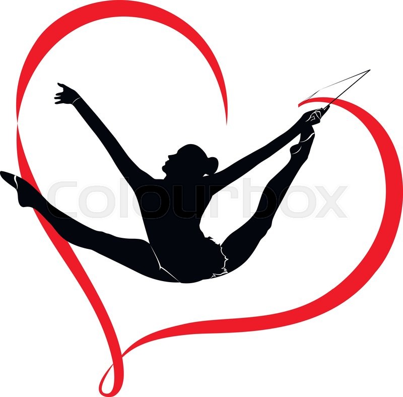 Gymnastics logo Stock vector Colourbox