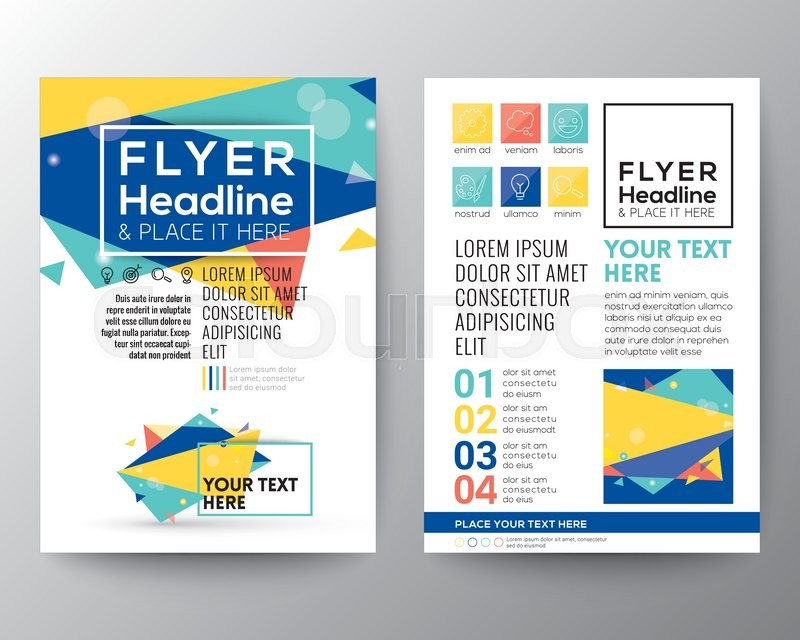 abstract triangle shape poster brochure flyer design layout vector