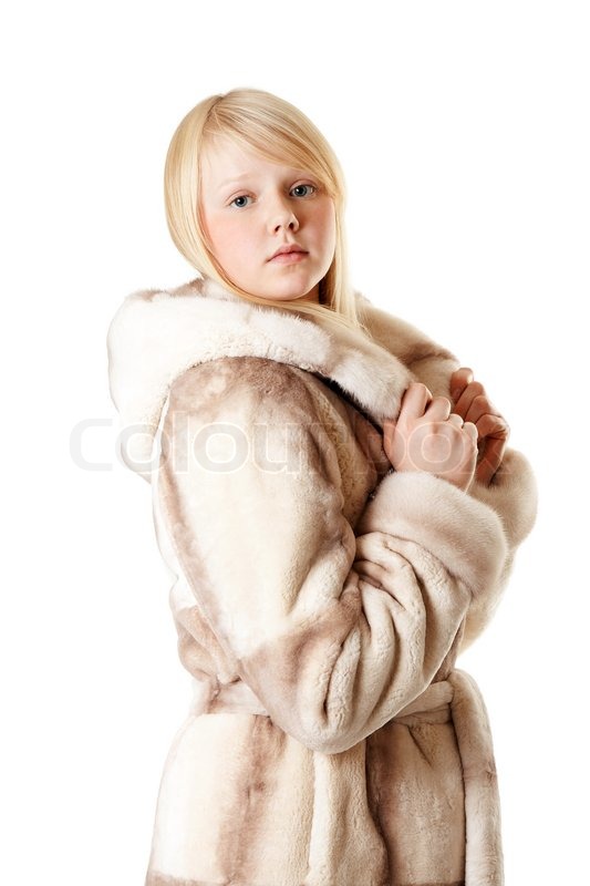 little girl fur coat