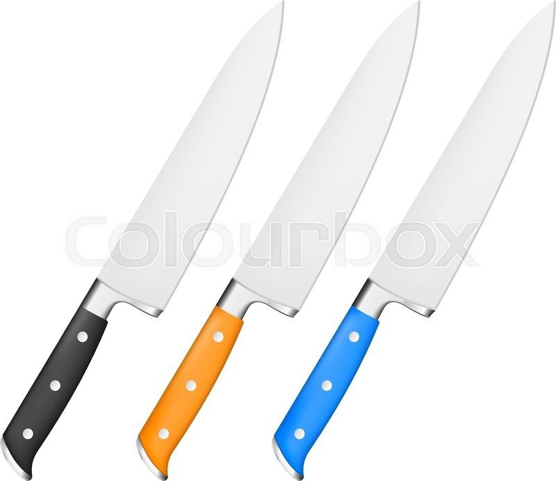 Vector illustration of chef knife with | Stock vector | Colourbox