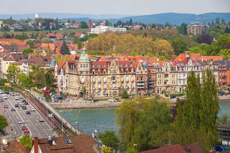 Aerial view of Konstanz city, | Stock image | Colourbox