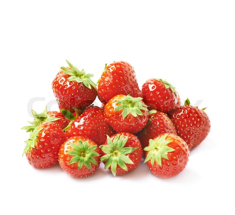 Pile of multiple ripe red strawberries Stock image Colourbox
