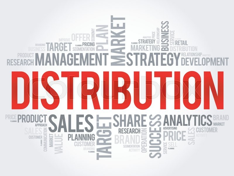 Distribution word cloud, business Stock vector Colourbox