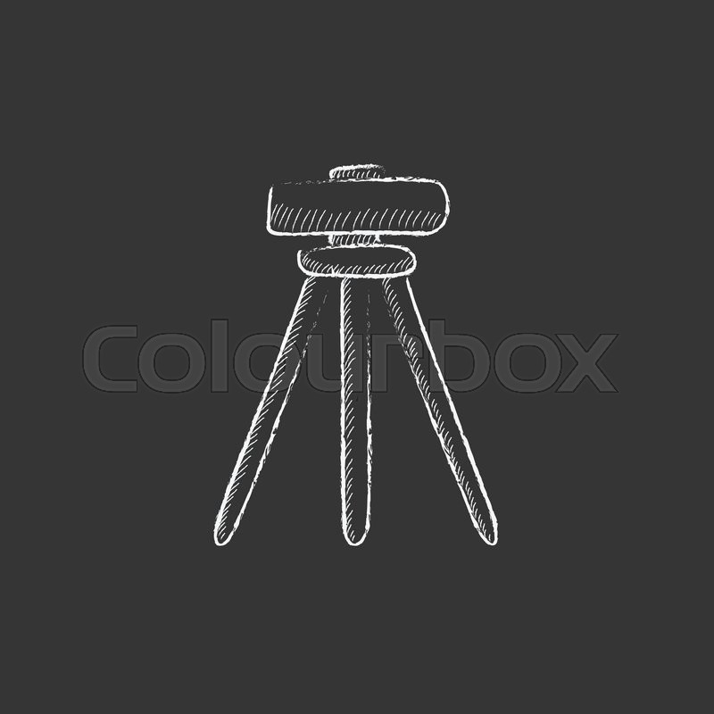 Theodolite on tripod. Hand drawn in ... | Stock vector | Colourbox