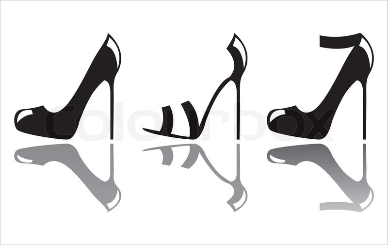 Set of 3 black shoes icons | Stock Vector | Colourbox