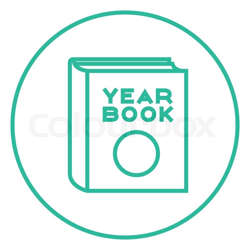 Yearbook thick line icon with pointed Stock vector Colourbox