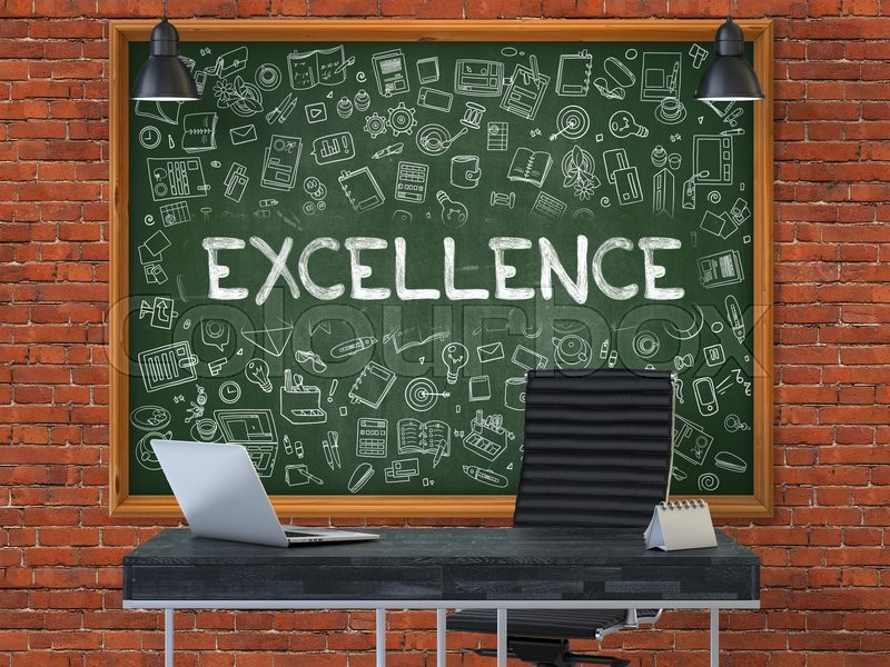 Excellence - Handwritten Inscription by | Stock Photo | Colourbox