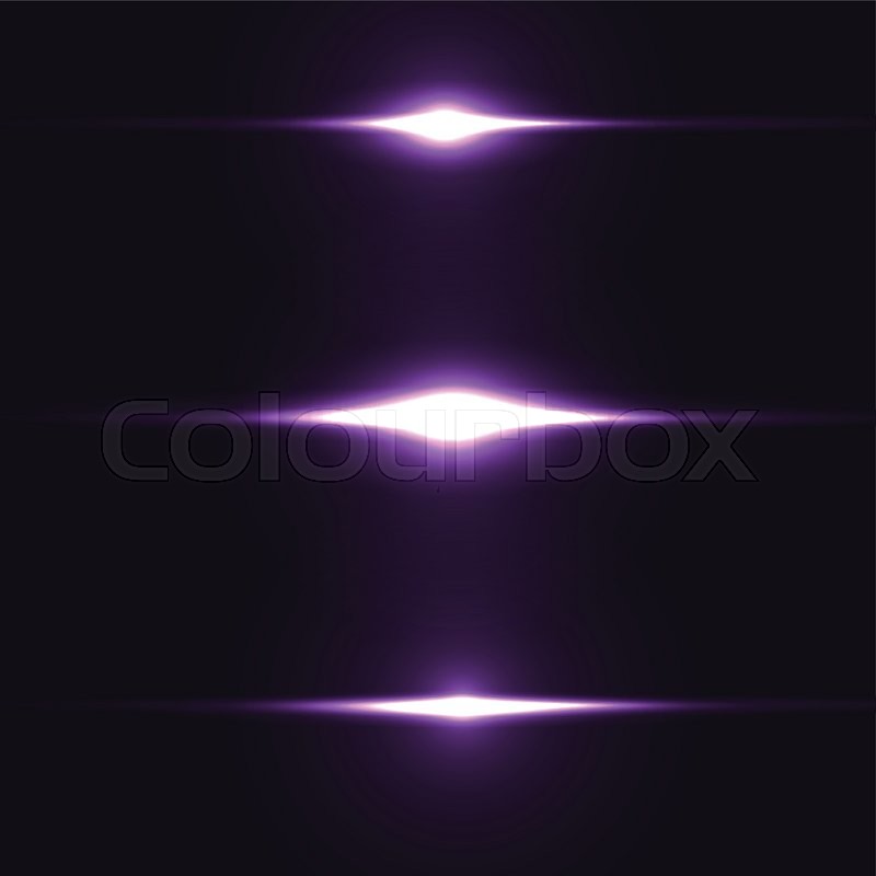 Realistic light glare, highlight set. Stock vector Colourbox