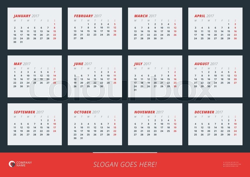 printable 2017 wall calendar