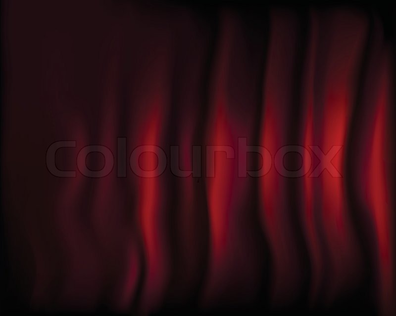 Fragment Dark Red Stage Curtain On A Stock Vector Colourbox