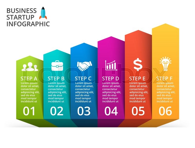 vector arrows infographic diagram stock vector colourbox arrows infographic