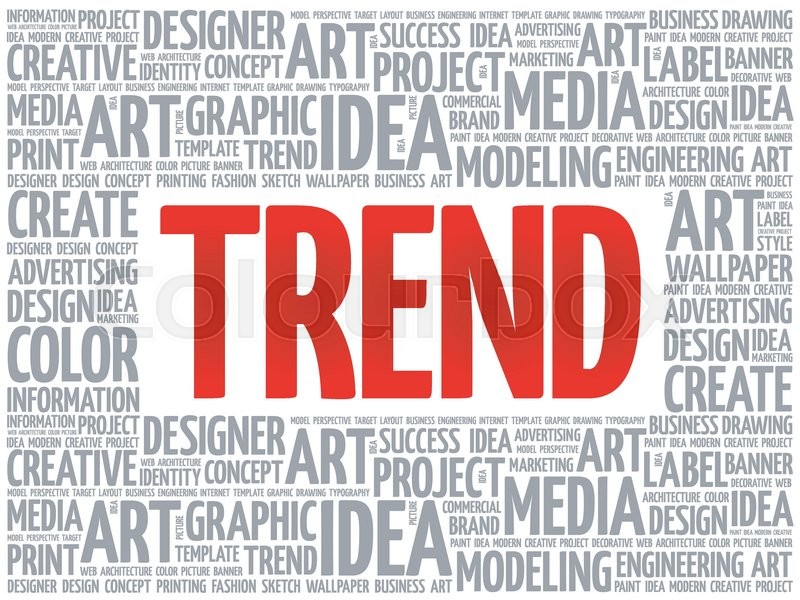TREND word cloud, creative business Stock vector Colourbox