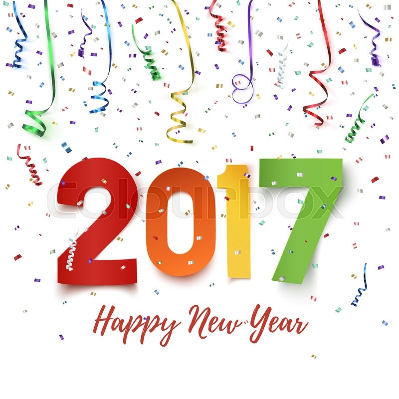 Happy New Year 2017 Celebration Stock Vector Colourbox