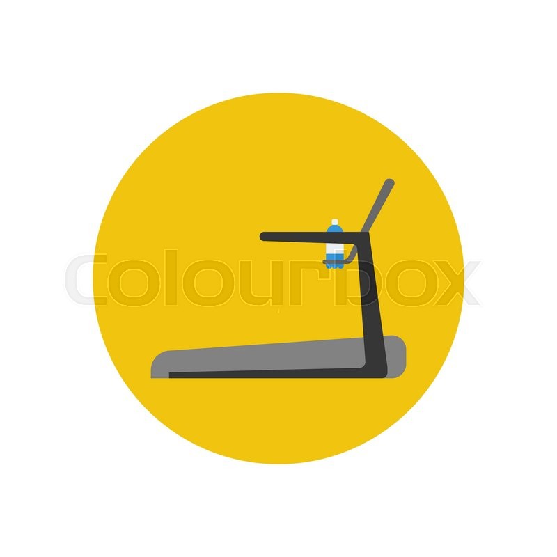 treadmill running track icon vector illustration gym equipment