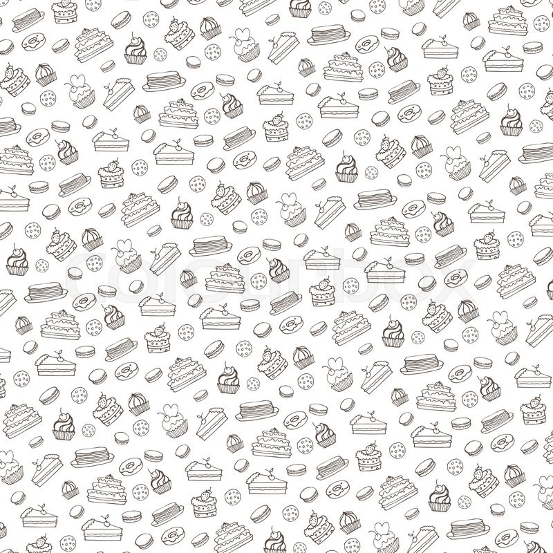 Doodle Vectorbakerycakes And Stock Vector Colourbox
