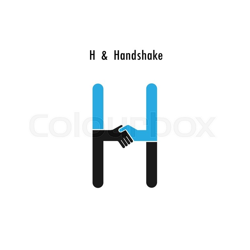 creative h letter icon abstract logo design vector template