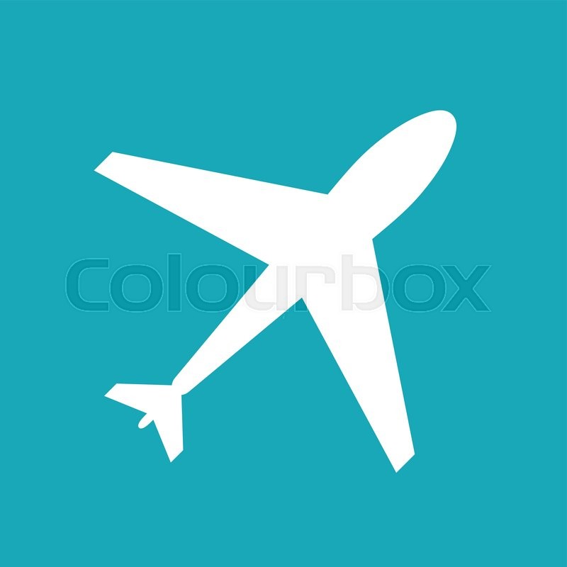 flight web icon airplane symbol stock vector colourbox plane logo design