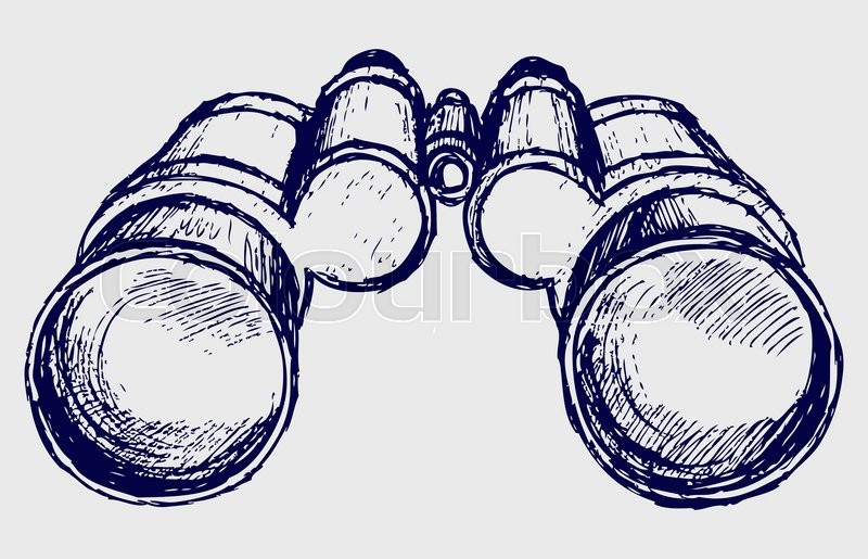 Binoculars sketch. Vector Stock vector Colourbox