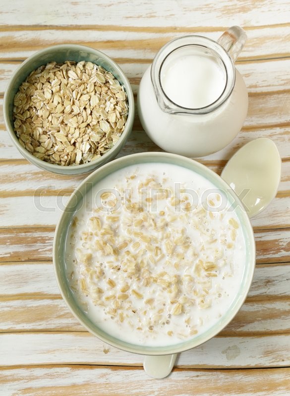 Oatmeal Porridge With Milk Healthy Stock Image Colourbox